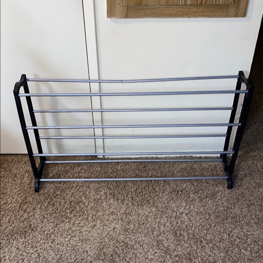Black and Gray Shoe Rack